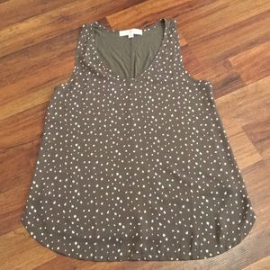 Loft top brown - white spots.. perfect for summer